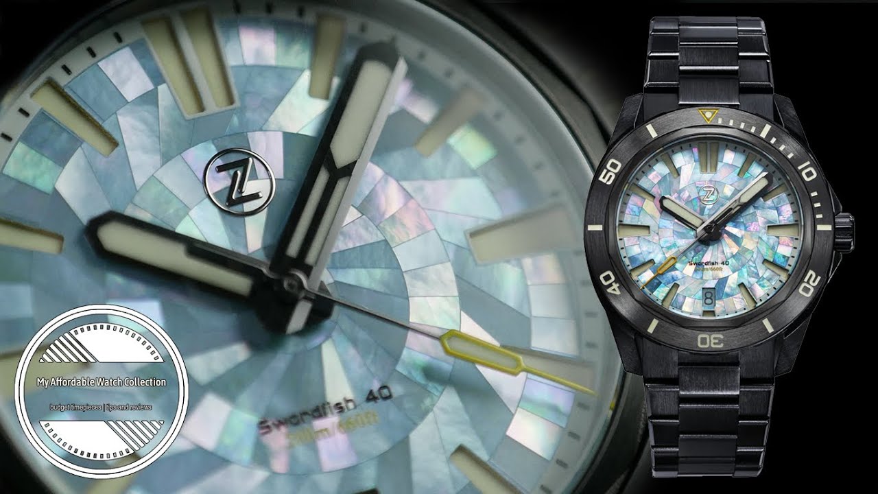 Beautiful Mother of Pearl MOSAIC Dial for $329?! Zelos Swordfish