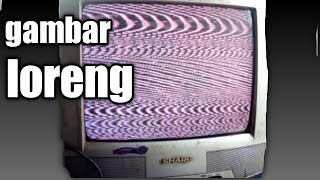 Solusi tv GAMBAR LORENG TV SHARP Q VISION , cara Servis tv