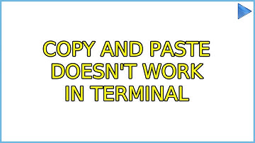 Ubuntu: copy and paste doesn