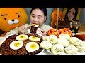 SUB) 진짜장과 왕만두 Jin Jjajang and King-sized dumpling 먹방 Mukbang