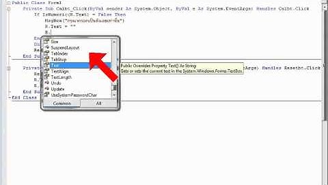 ใช้คำสั่ง IsNumberic ตรวจสอบตัวเลข VB.NET