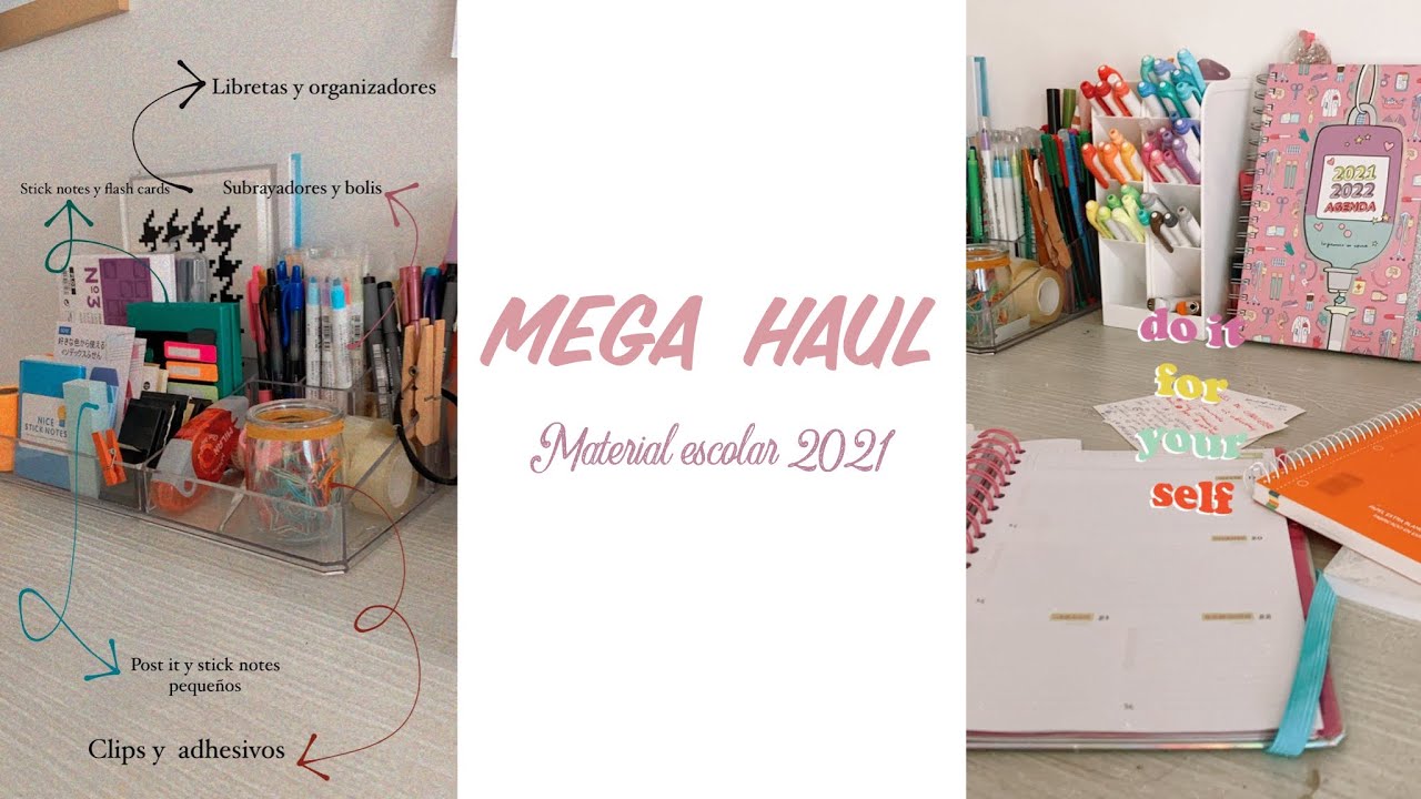 MEGA HAUL MATERIAL ESCOLAR 2021| organización curso 2021-22