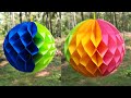 Diy paper honeycomb ball  colourful honeycomb ball  sunil creation