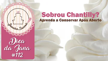 Pode guardar chantilly batido?