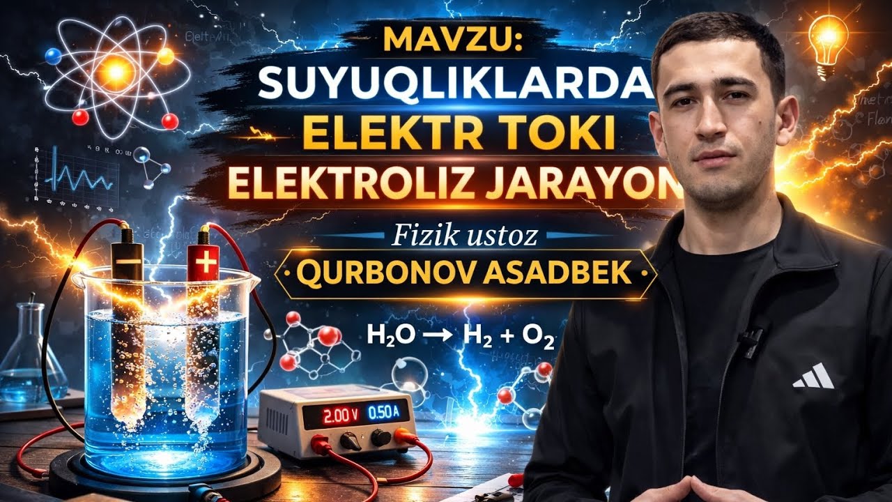 Suyuqliklarda elektr toki. Elektroliz.