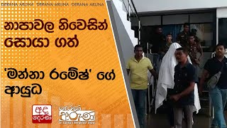 නාපාවල නිවෙසින් සොයා ගත් 'මන්නා රමේෂ්' ගේ ආයුධ