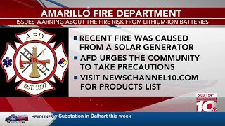 VIDEO: Amarillo Fire Department warns of fire risk from lithium-ion batteries