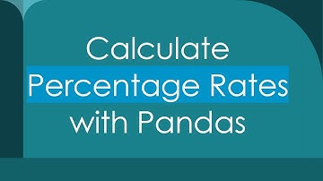 Calculate Percentage Rates with Pandas