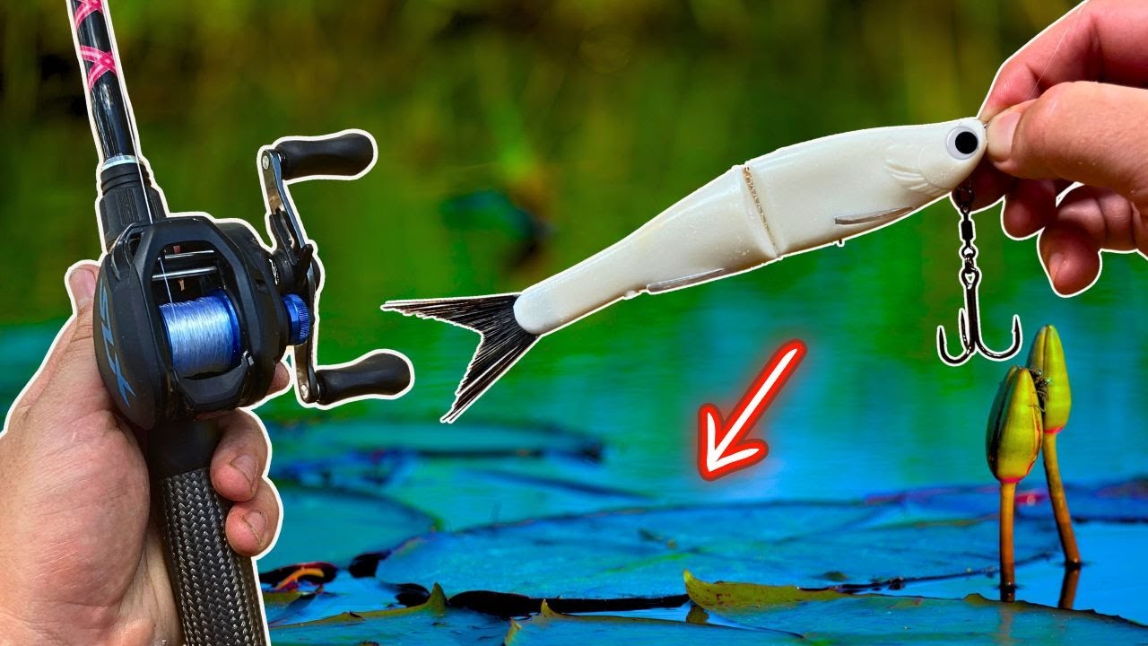 This Lilly Pad covered Farm Pond was Loaded with HUGE Bass!
