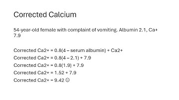 Corrected Calcium
