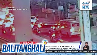 Motorcycle Rider, Sugatan Sa Karambola Ng 4 Na Sasakyan Sa Commonwealth Avenue Balitanghali