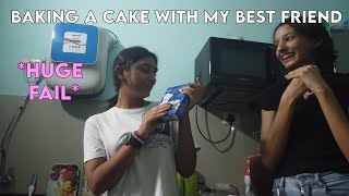 Baking a cake with my best friend ft. Diya | Karina M