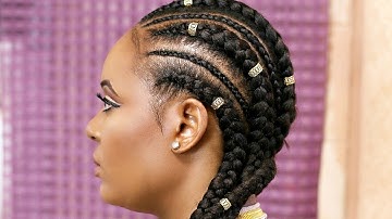 HOW TO CORNROW WITH EXTENSIONS : FEED IN BRAIDS | OMABELLETV