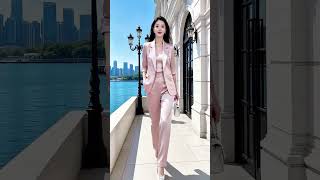 Fashion suit suit for women summer new professional suit vest and straight pants three-piece set,