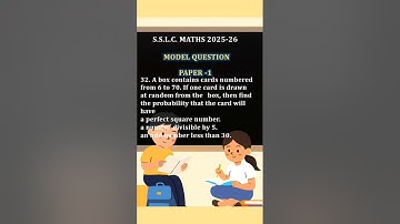 A box contains cards bearing numbers 6 to 70. If one card is drawn at random from the box#sslc2026 