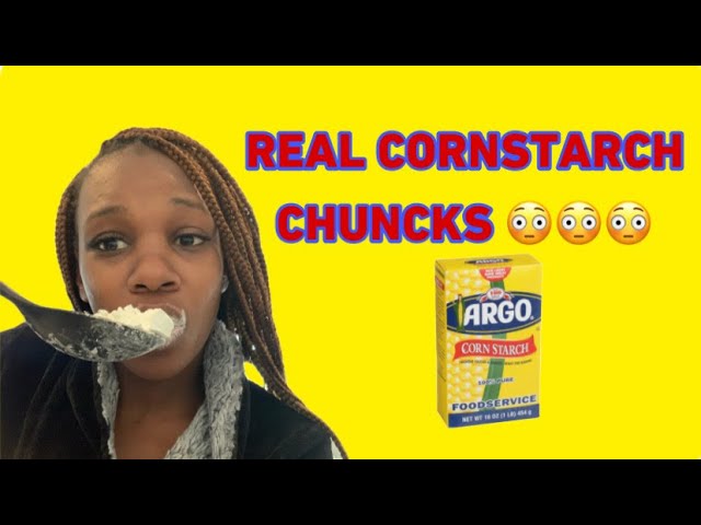 Eating Cornstarch Chunks ASMR Sounds 