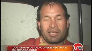 2 muertos por creciente de quebrada Cune en Villeta.