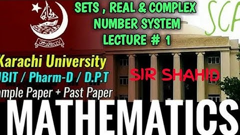 Karachi University entry Test Mathematics | 2022 Lecture # 1 | Sir Shahid