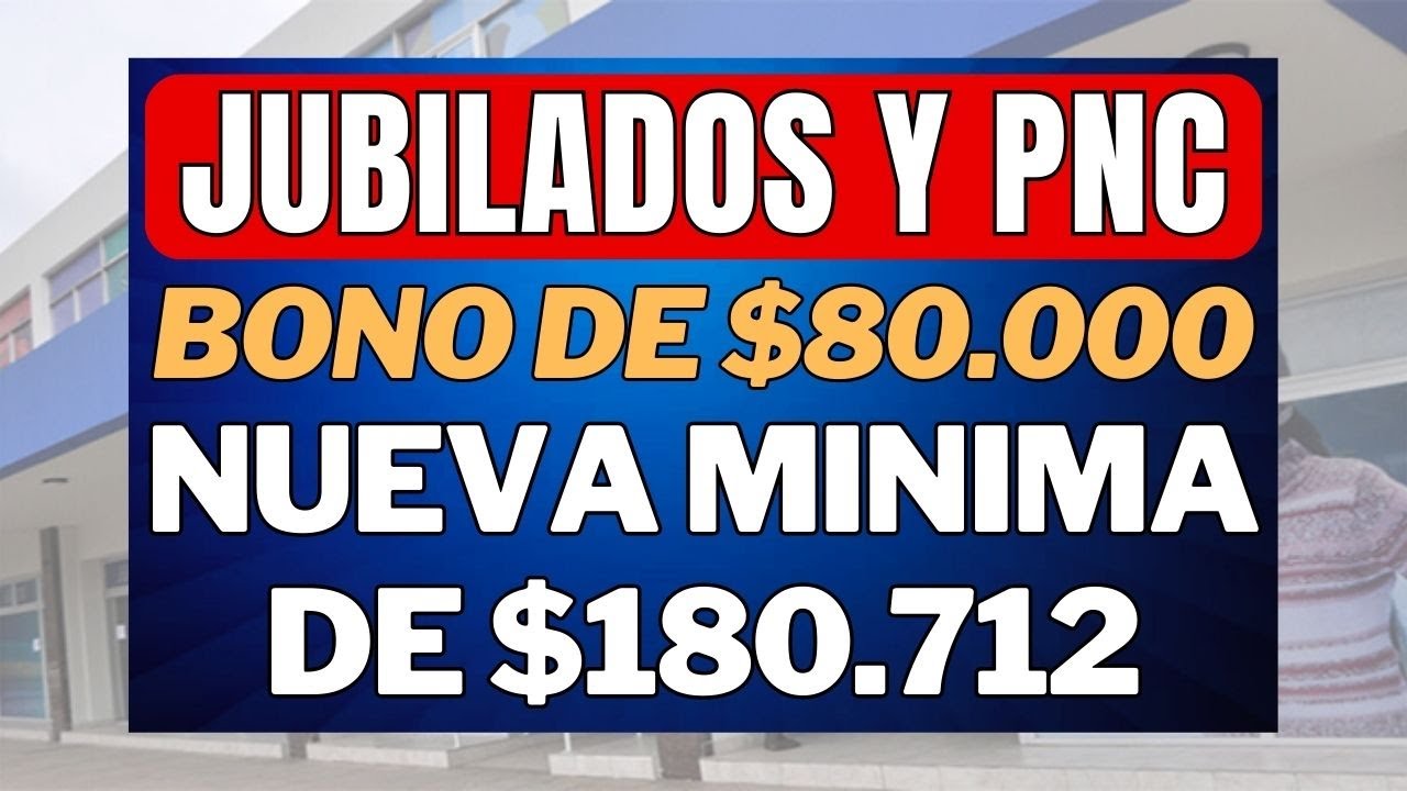 Bono de💲80.000 en Febrero y una NUEVA MINIMA DE $180.000 para JUBILADOS ...