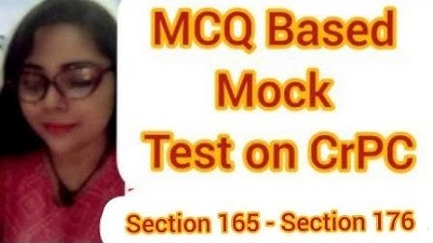 Mock Test on CrPC | Section 165 - 176  #crpc #judiciary #mocktests #importantquestionsipc #rjs