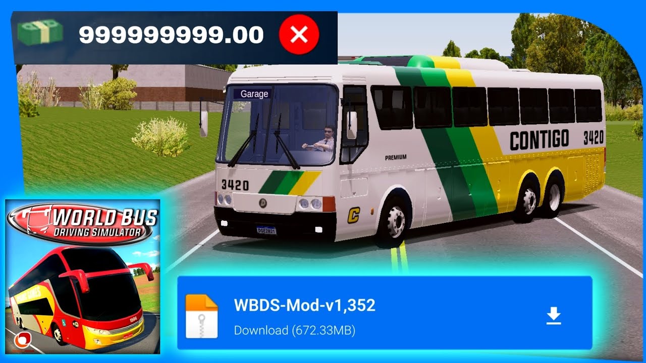 SAIIU!! World Bus Driving Simulator APK MOD com DINHEIRO INFINITO 