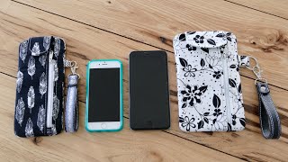 Cell Phone Pouch carry case - Machine Embroidery In the hoop design - DIY Tutorial on how to make it