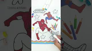 Coloring Spider Man with Soft Markers #shorts screenshot 5