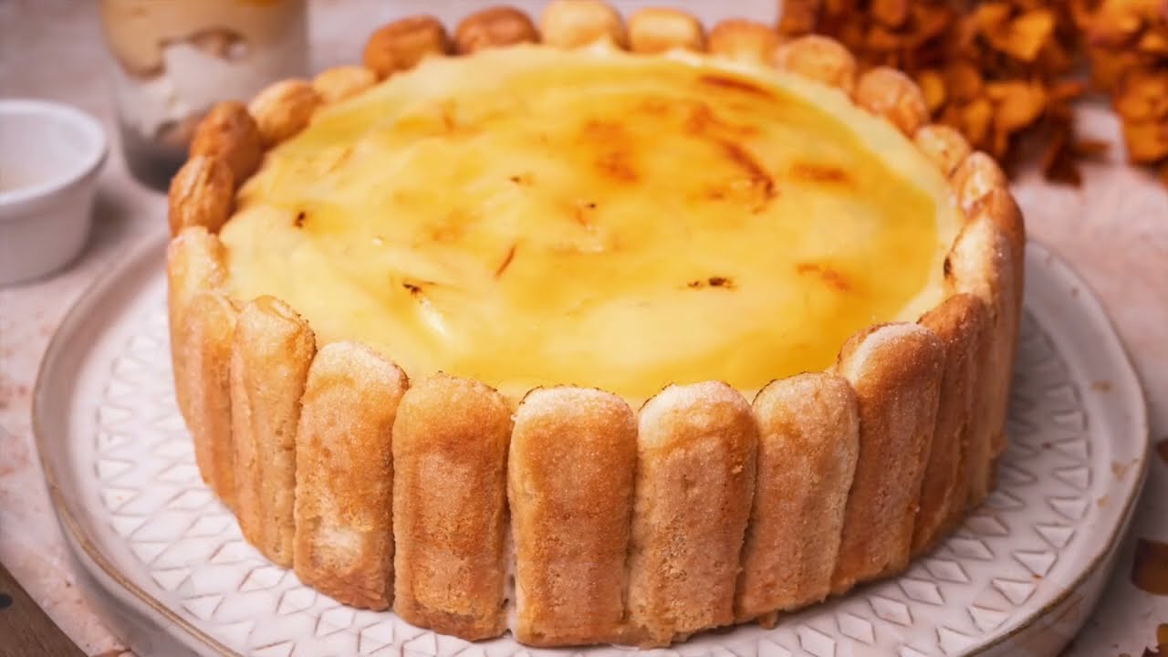 Goxua en tarta, un dulce irresistible con bizcochos de soletilla y crema