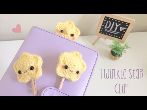 DIY Crochet Star Clip - Kawaii Version