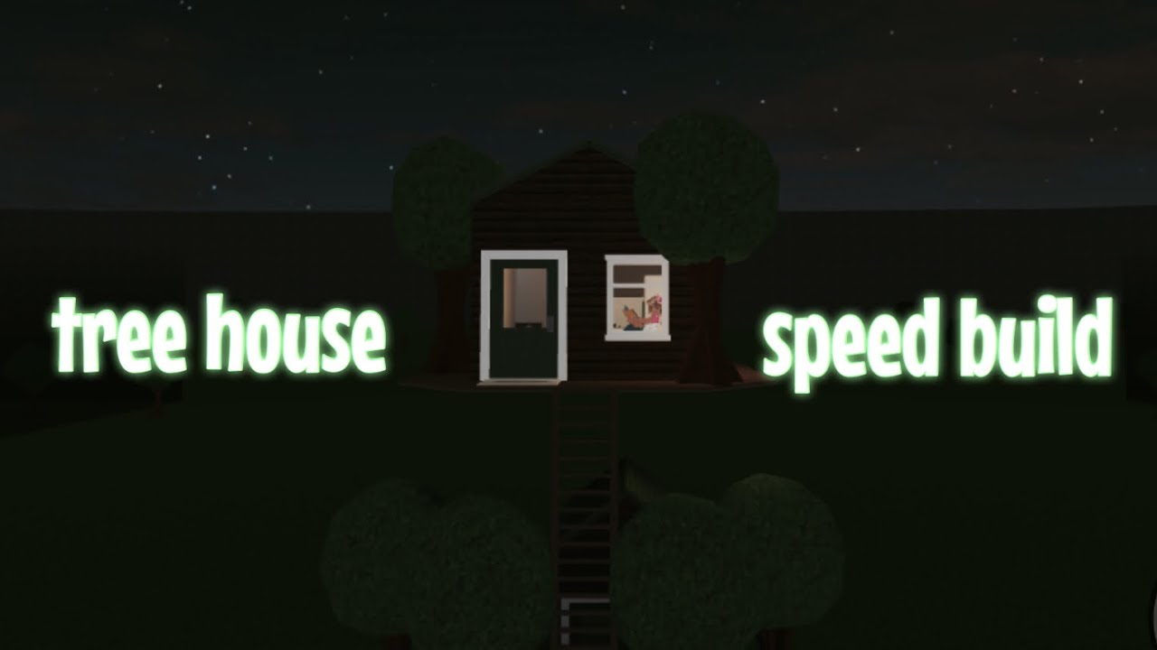 treehouse speed build! bloxburg speed build YouTube