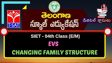 T-SAT || SIET 04th Class (E/M)  || EVS  – Changing Family Structure || 30.03.2021