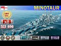 ✔ Лютый нагибатор! Крейсер "Minotaur" X уровень Британия | [ WoWS ] World of WarShips REPLAYS