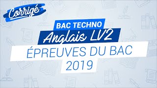 Bac 2019 : correction de lépreuve danglais LV2 pour les STMG