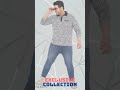 Wild West Mens Plus size Polo Neck Grey All Over Printed Full sleeve Tshirt for men
