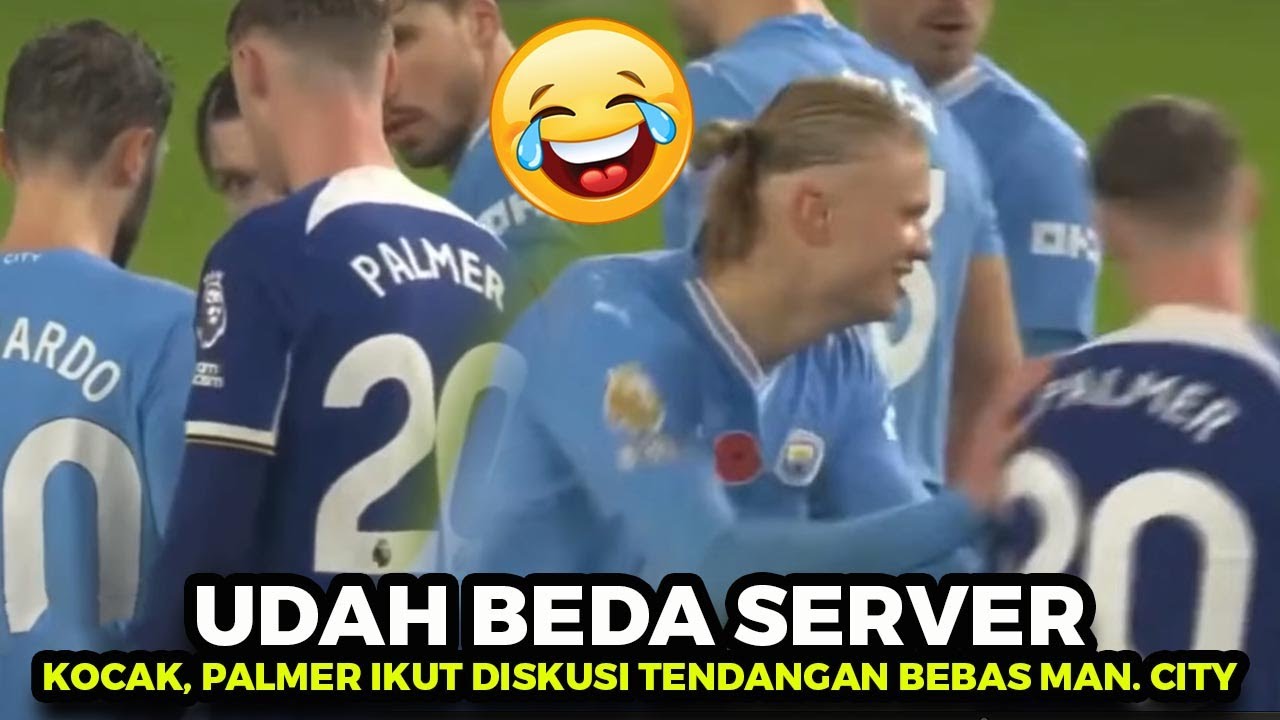 KOCAK 😂 Cole Palmer Nimbrung Diskusi Free Kick Man City, Langsung ...