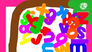 chicka chicka boom boom falling letters but nickelodeon font