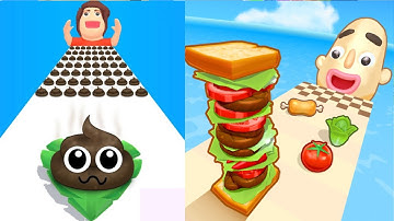 Sandwich Runner vs Pancake Run - MAX LEVEL Gameplay Walkthrough (Android,ios) NEW UPDATE