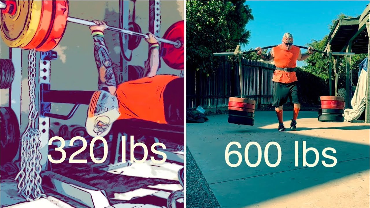 Chains Bench Press and Heavy Yoke Walks Full Training Session