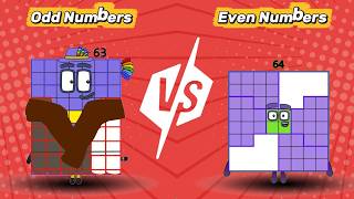 ODD NUMBERS V.S.  EVEN NUMBERS FROM 1 TO 100 | NUMBERBLOCKS FAN MADE | LEARN TO COUNT | COLORART_ID