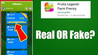 Fruits Legend Farm Frenzy $1000 PayPal Withdraw || Make Money Online || Earning App Review | Earnin screenshot 4