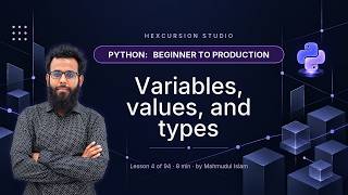 Variables, values, and types | Python Beginner to Production 4/94