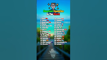 Smartest Countries In The World (In Terms Of Average IQ) #map #mapper #mapping #geography #history