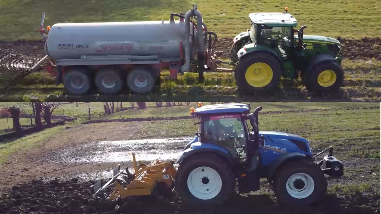 NEW HOLLAND T6 + RIPUNTATORE ALPEGO | JOHN DEERE 6215R + BOTTE VAIA 3 ASSI | AGRIMECCANICA COVOLO