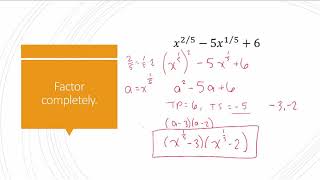 Factoring Expressions with Rational Exponents