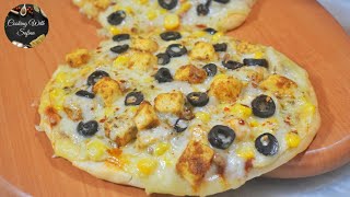 Paneer Pizza Without Yeast & Without Oven | Veg Pizza Recipe Without Oven | Pita Bread Pizza