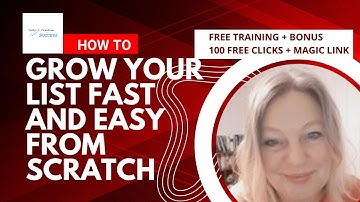 How to build an Email list fast and easy from scratch + 🎁 🎁🎁Bonus 100 Free Clicks and A magic Link
