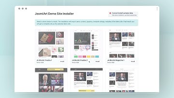 JA Blockk Joomla template 1-click demo installer