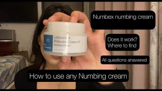 NUMBING CREAM || HOW TO USE IT || WHERE TO BUY || APPLICATION || NUMBEX CREAM