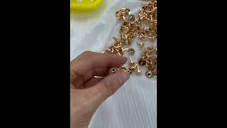 Smooth surfacecand shine hanging plating solid brass Chicago screw post for your leather craft