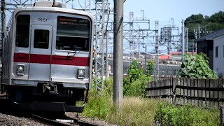 東武9050系9151F「F急行|元町・中華街」坂戸カーブ